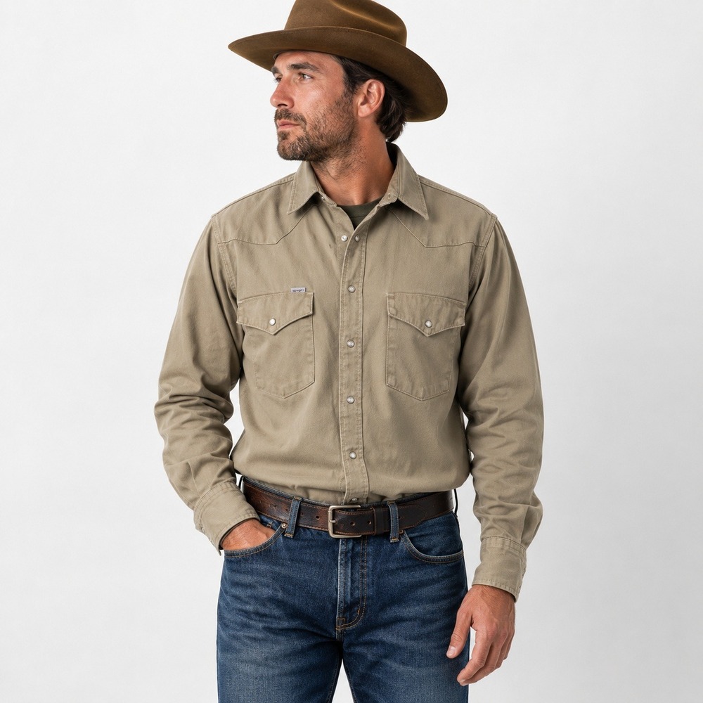 Vintage 90s Carhartt Western Pearl Snap Shirt 16.5 x 34 Workwear Cowboy USA